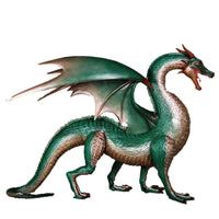 Large Green Dragon Standing Life Size Statue - LM Treasures 