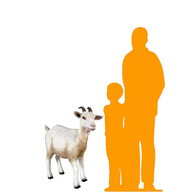 Cream Goat Life Size Statue LM Treasures - H
