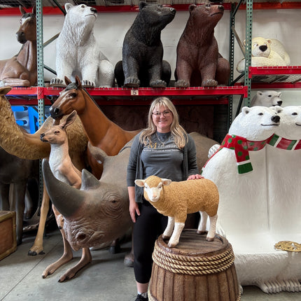 Merino Baby Lamb Life Size Statue