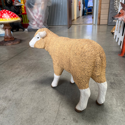 Merino Baby Lamb Life Size Statue