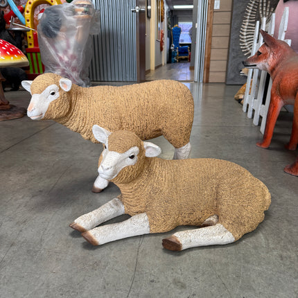 Merino Baby Lamb Life Size Statue