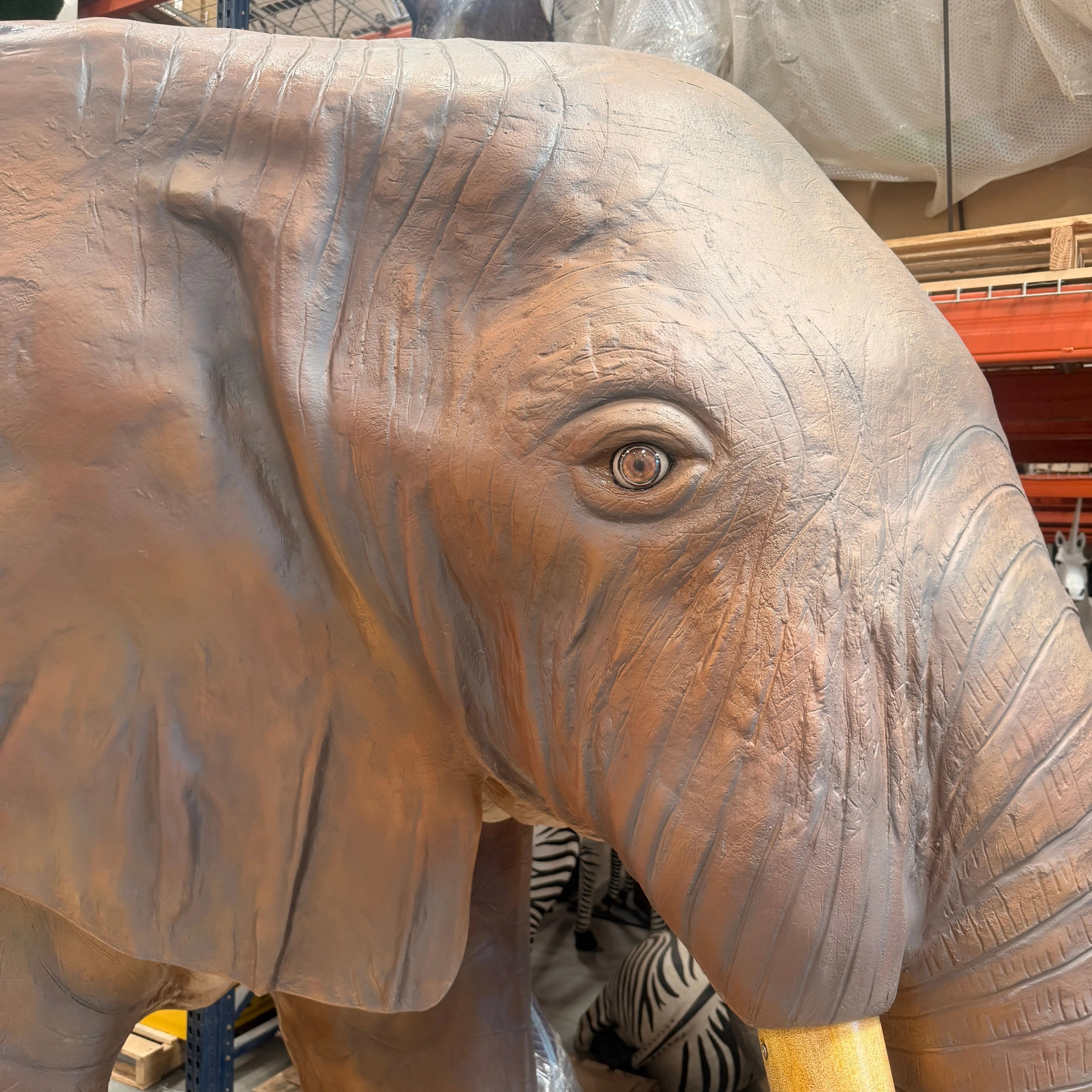 Giant Elephant Life Size African Safari Animal Statue – LM Treasures