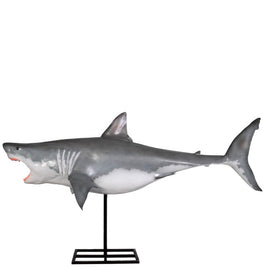 Great White Shark On Base Statue - LM Treasures 