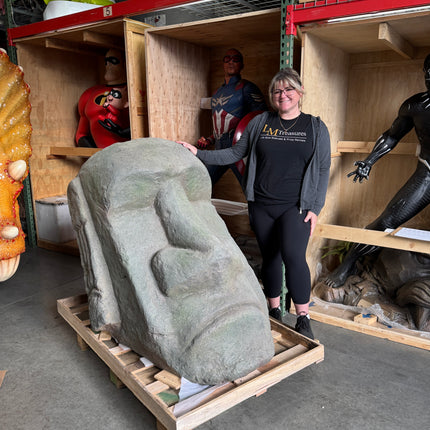 Easter Island Stone Head Display