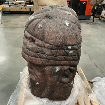 Stone Olmec Head Bust Concrete Statue