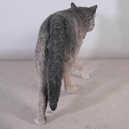 Growling Wolf Life Size Statue - LM Treasures 