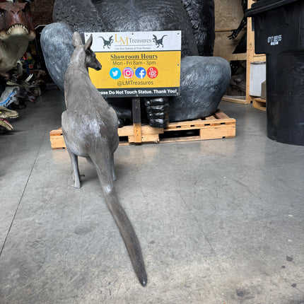 Small Kangaroo With Joey Life Size Statue
