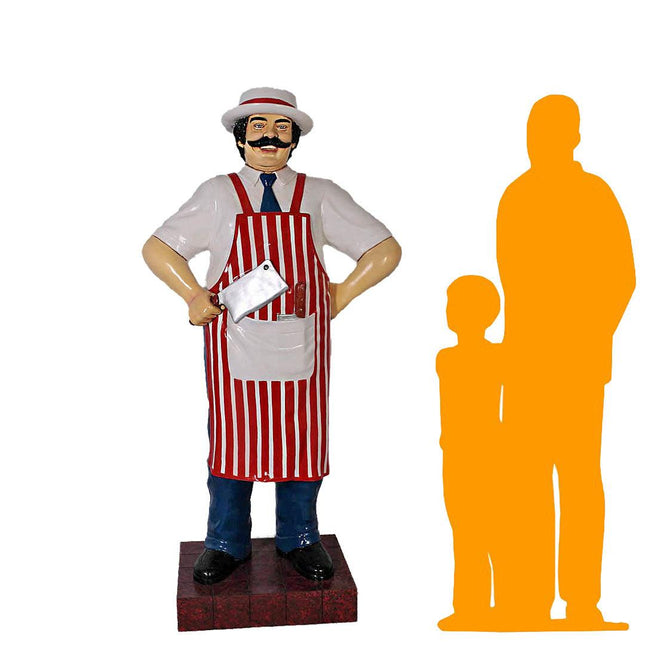 Butcher In Red Life Size Statue - LM Treasures 