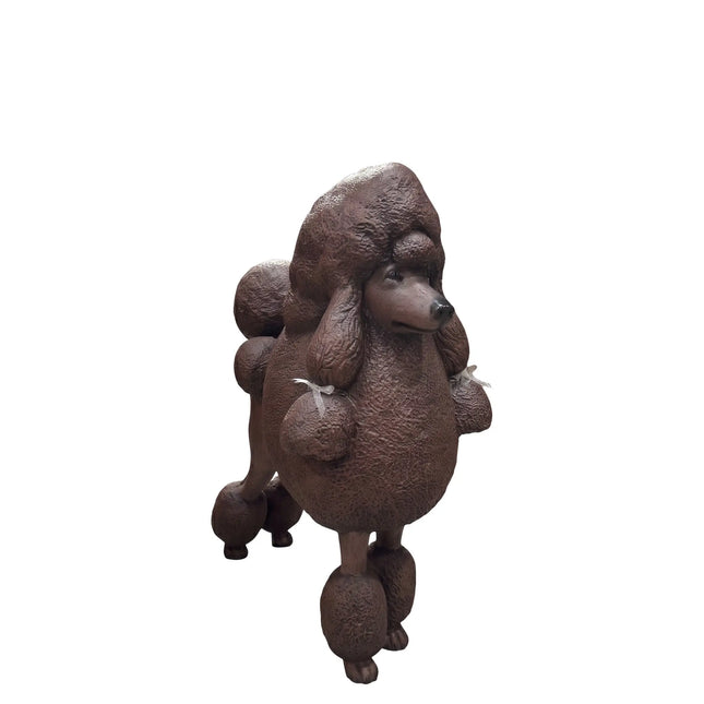 Brown French Poodle Life Size Dog Statue LM Treasures - H