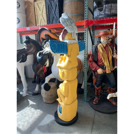 Indian Totem Pole Life Size Statue - LM Treasures 