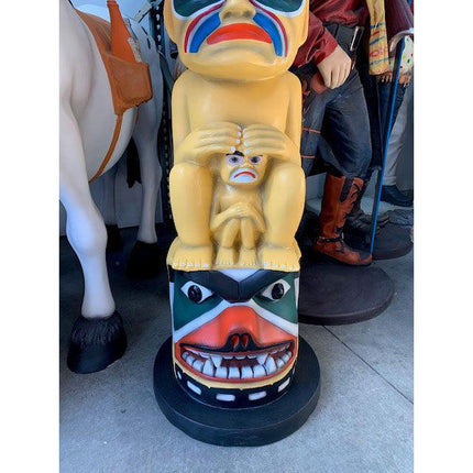 Indian Totem Pole Life Size Statue - LM Treasures 