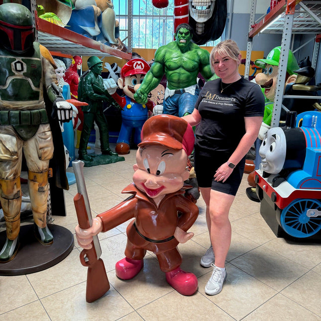 Cartoon Hunter Statue
