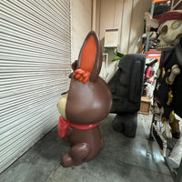 Giant Pink Chocolate Easter Bunny Statue - LM Treasures 