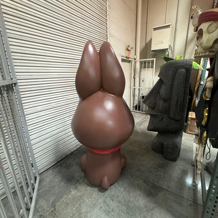 Giant Pink Chocolate Easter Bunny Statue - LM Treasures 