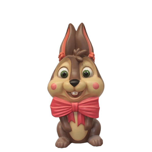 Giant Pink Chocolate Easter Bunny Statue - LM Treasures 