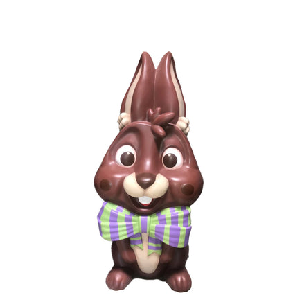 Giant Striped Chocolate Easter Bunny Statue - LM Treasures 