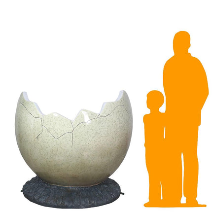 Cracked Dinosaur Egg Photo Op Life Size Statue