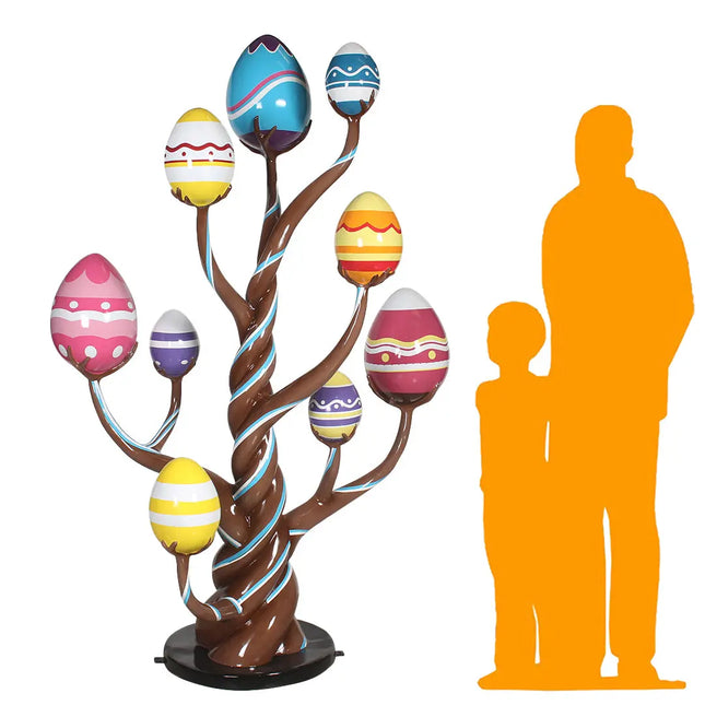 Chocolate Easter Egg Tree Statue LM Treasures - T