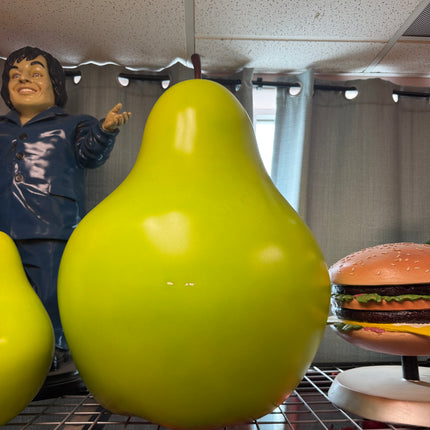 Large Green Pear Over Sized Statue