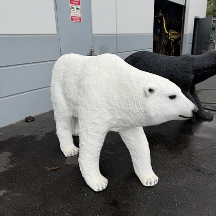 Polar Bear Walking Statue