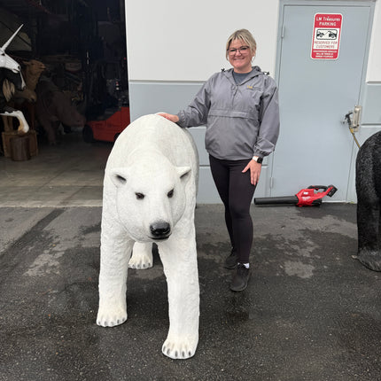 Polar Bear Walking Statue