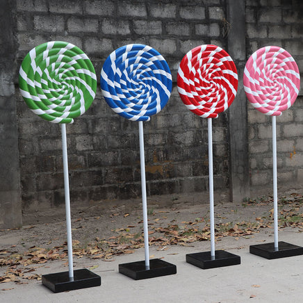 Red Swirl Lollipop Over Sized Statue - LM Treasures 