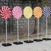 Orange Swirl Lollipop Over Sized Statue - LM Treasures 