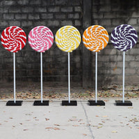 Orange Swirl Lollipop Over Sized Statue - LM Treasures 