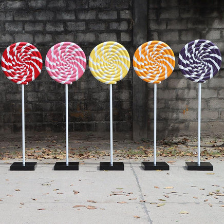 Yellow Swirl Lollipop Over Sized Statue - LM Treasures 