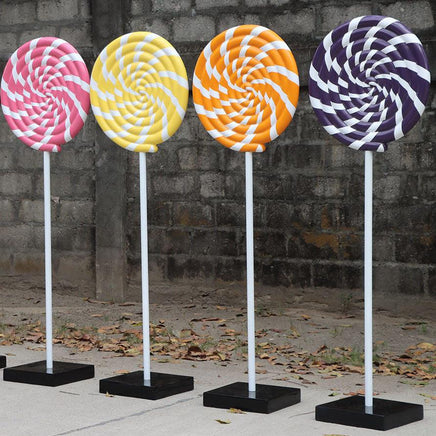 Orange Swirl Lollipop Over Sized Statue - LM Treasures 