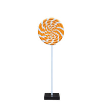 Orange Swirl Lollipop Over Sized Statue - LM Treasures 