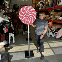 Pink Swirl Lollipop Over Sized Statue - LM Treasures 