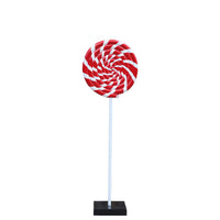 Red Swirl Lollipop Over Sized Statue - LM Treasures 