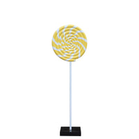 Yellow Swirl Lollipop Over Sized Statue - LM Treasures 