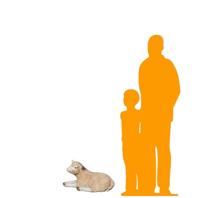 Laying Baby Merino Lamb Life Size Statue LM Treasures - H