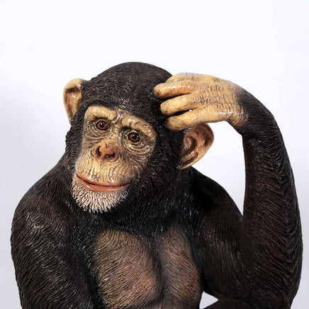Monkey Chimpanzee Sitting Life Size Statue - LM Treasures 