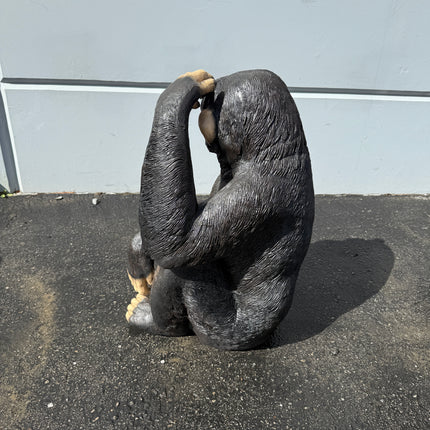 Monkey Chimpanzee Sitting Life Size Statue