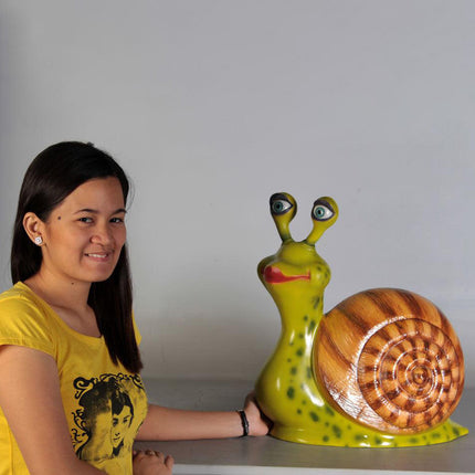 Comic Female Snail Over Sized Statue