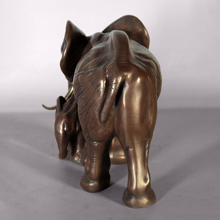 Mother With Baby Elephant Table Top Statue