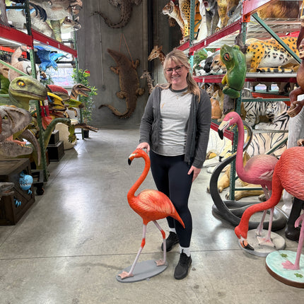 Baby Flamingo Life Size Statue