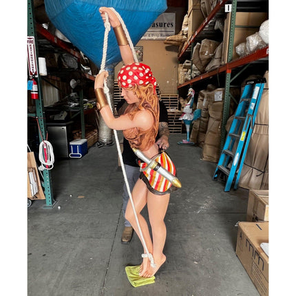 Hanging Lady Pirate In Skirt Life Size Statue - LM Treasures 