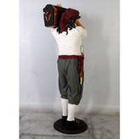 Pirate Captain With Chest Life Size Statue - LM Treasures 