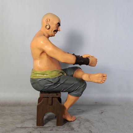 Sitting Pirate Moreno Life Size Statue