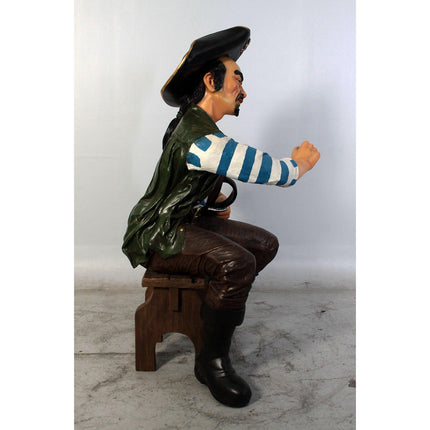 Sitting Pirate Pedro Life Size Statue - LM Treasures 