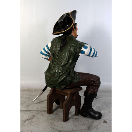 Sitting Pirate Pedro Life Size Statue - LM Treasures 