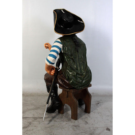 Sitting Pirate Pedro Life Size Statue - LM Treasures 