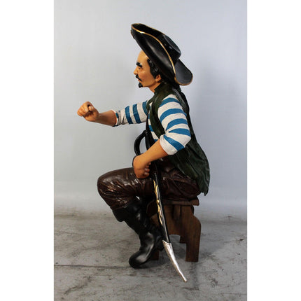 Sitting Pirate Pedro Life Size Statue - LM Treasures 