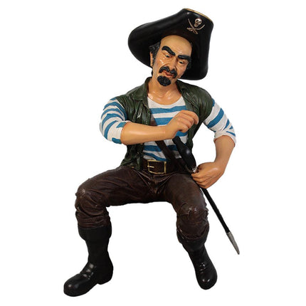 Sitting Pirate Pedro Life Size Statue - LM Treasures 