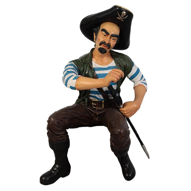 Sitting Pirate Pedro Life Size Statue - LM Treasures 