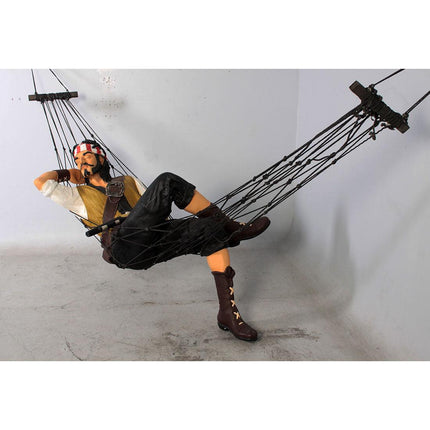 Pirate Hanging in Hammock Life Size Statue - LM Treasures 